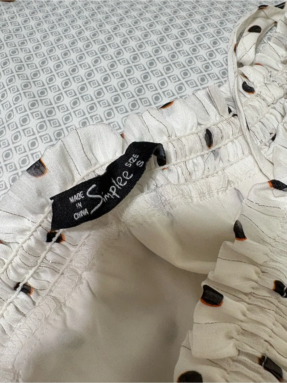 Simple White Sundress with Polka Dots